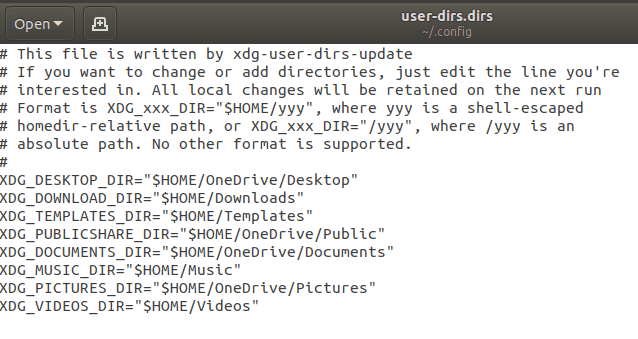 Configurare cartelle predefinite OneDrive su Ubuntu