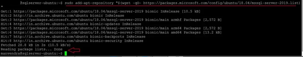 Sql Server 2019 in Linux - Aggiunta Repository