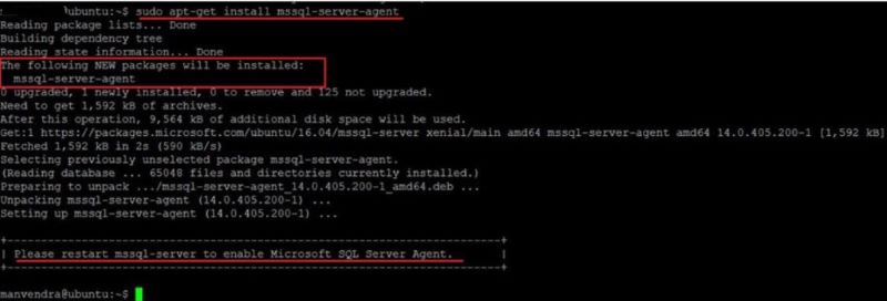 Installare Sql Server Agent - Comandi terminale