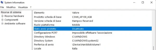 Verifica modulo TPM in Windows 10 - Attivazione Secure Boot