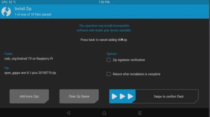 Installare Android Tv su Raspberry - Installazione Gapps