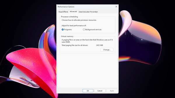 File di paging in windows 11
